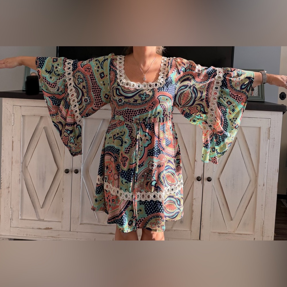 Judith Marsh Bohemian Paisley Print Dress